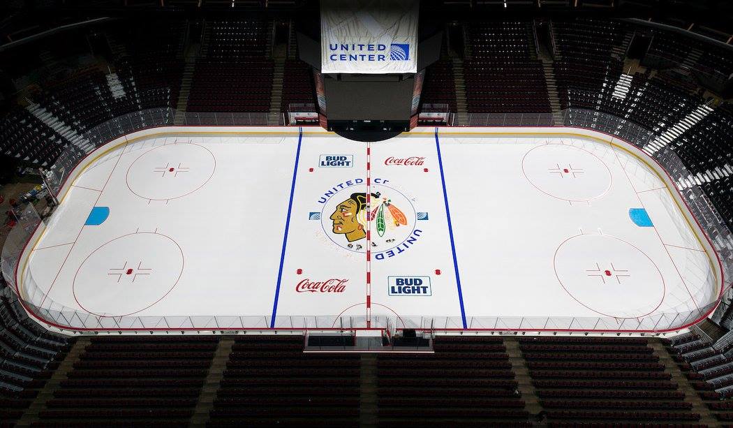 NHL's Chicago Blackhawks Give Umphrey's McGee A Shoutout While Painting Logo On Their Home Ice