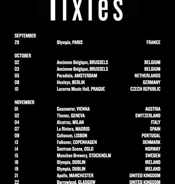 pixies world tour