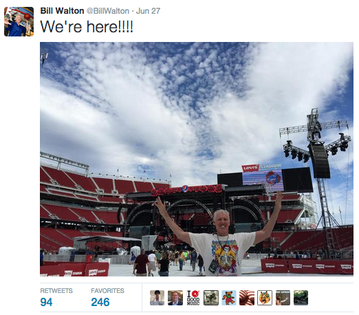 NBA Legend Bill Walton Raged Grateful Dead Santa Clara Harder Than Everyone