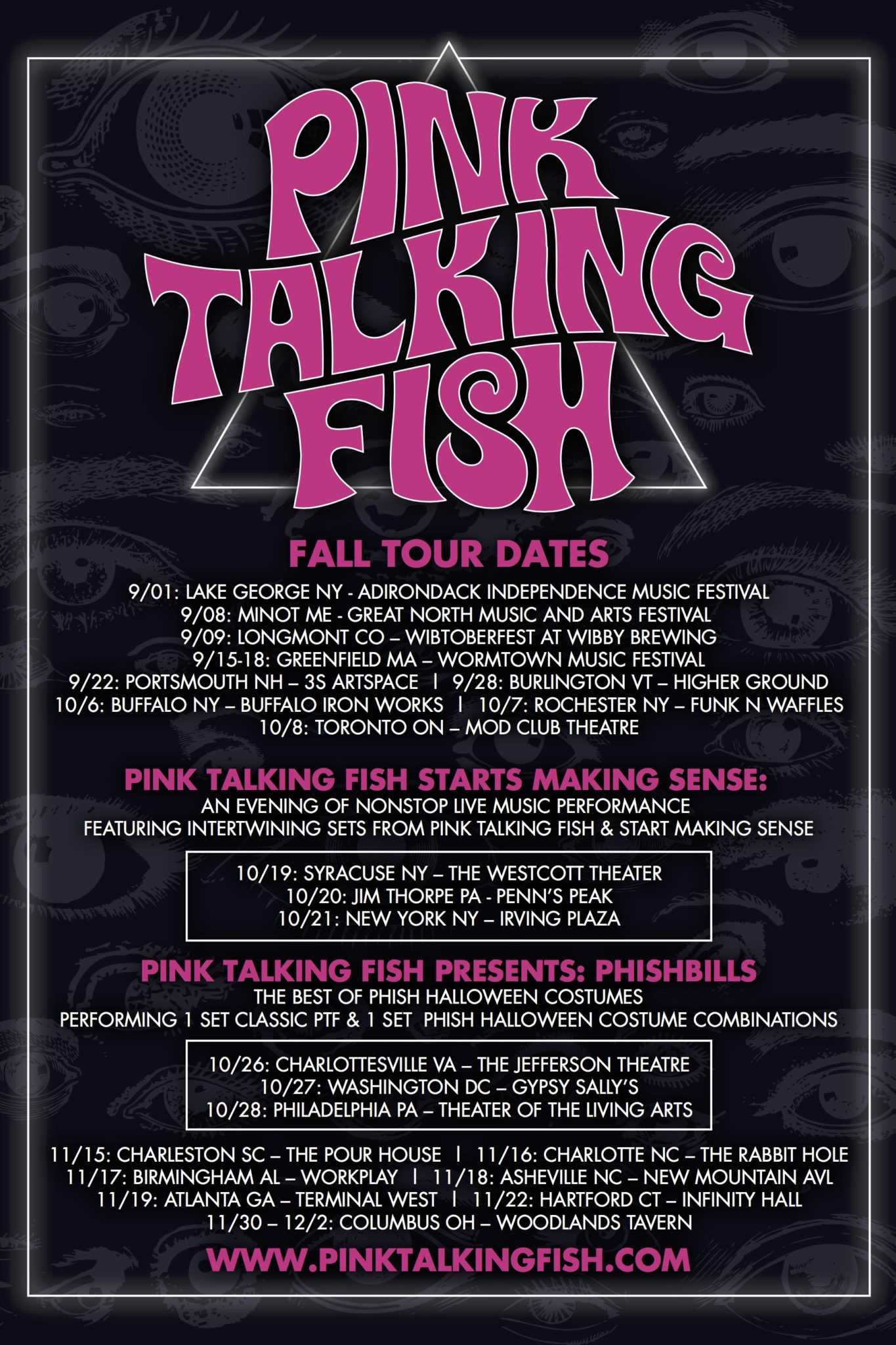 pink talking phish tour