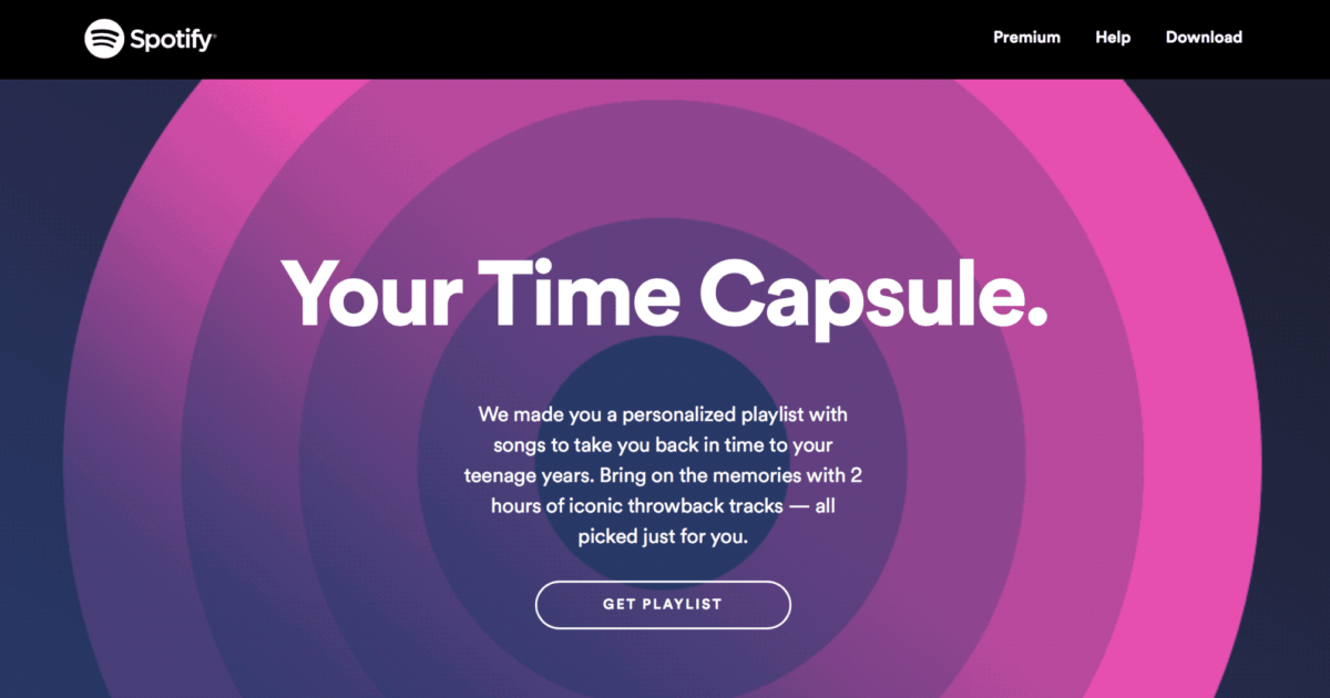 Spotify's New "Time Capsule" Playlist Function Guesses What You