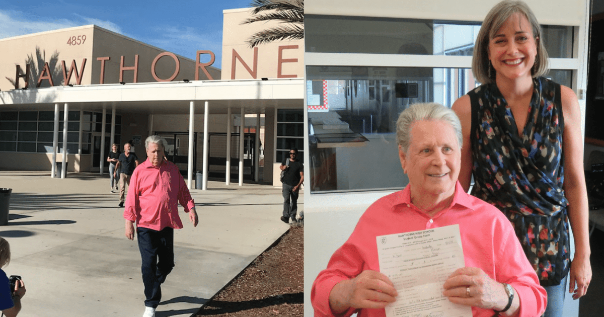 Brian Wilson Goes Back To High School Gets The F He Got For Surfin brian-wilson-goes-back-to-high-school-gets-the-f-he-got-for-surfin