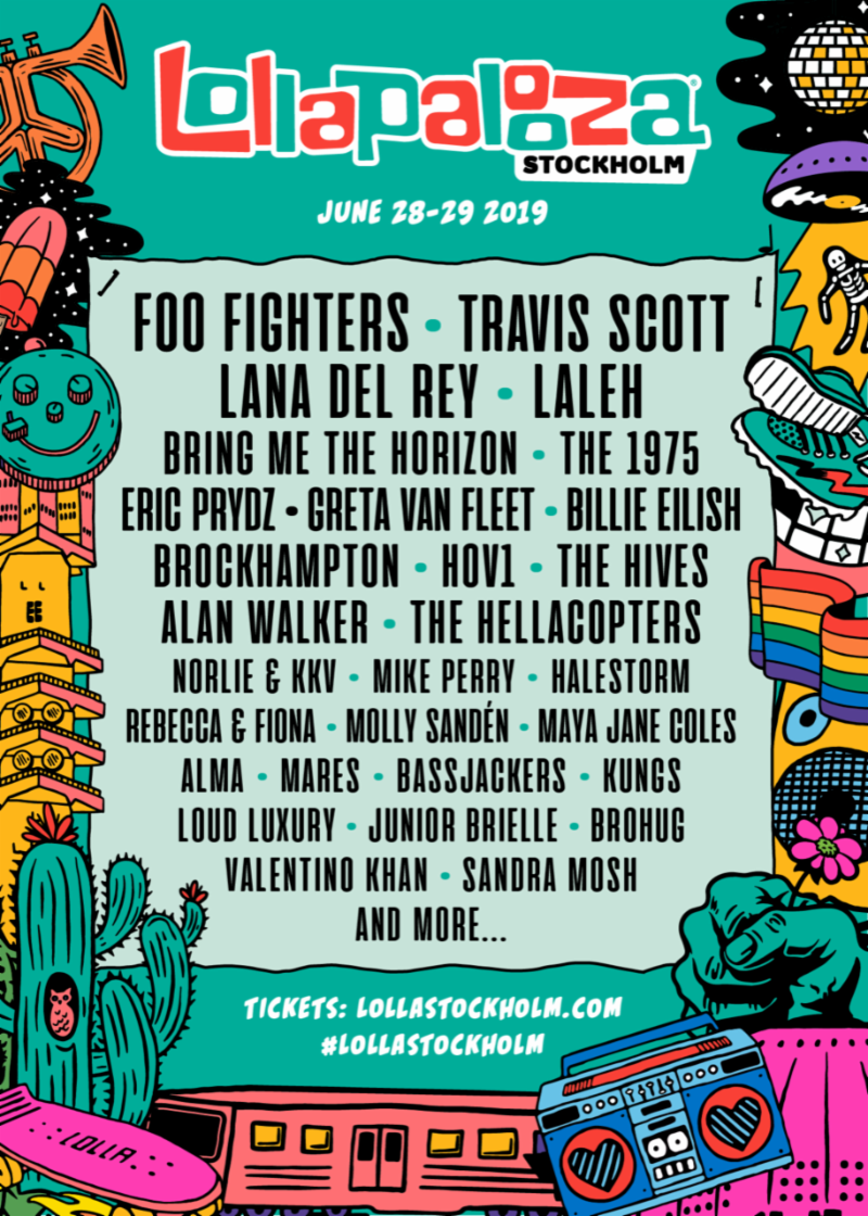 Foo Fighters, Travis Scott, Lana Del Rey Lead Lollapalooza Stockholm's