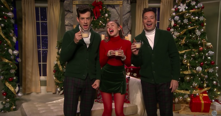 Miley Cyrus Demands Equal Pay While Performing Updated Version Of Santa Baby On Fallon Watch