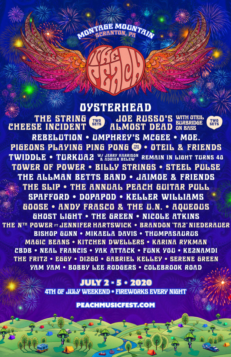 Peach Music Festival Announces 2020 Lineup: Oysterhead, The String ...
